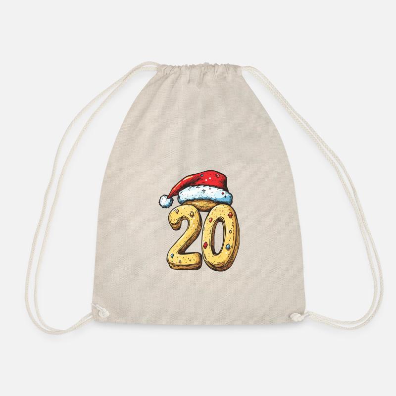 20 Zahl Weihnachten - Turnbeutel - Natur