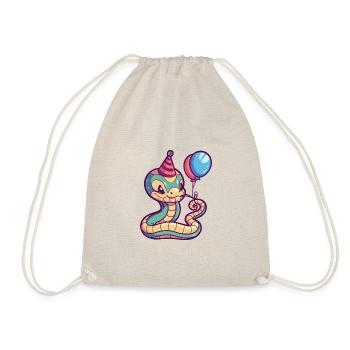 Snake Cobra Birthday Baby - Drawstring Bag - nature - Front