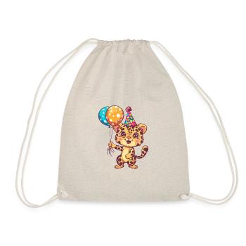 Bébé d’anniversaire léopard - Sac de sport léger - nature - Devant