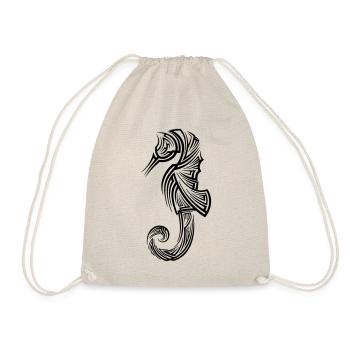 Tatouage tribal d’hippocampe - Sac de sport léger - nature - Devant