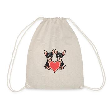 Chihuahua Chiens Couple Amour Couple Amoureux - Sac de sport léger - nature - Devant