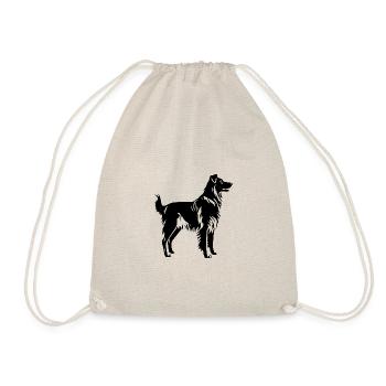 Australian Shepherd Dog Icon - Drawstring Bag - nature - Front