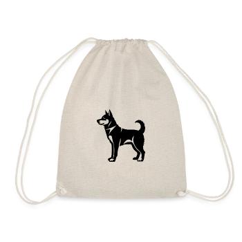 Husky Dog Icon - Drawstring Bag - nature - Front