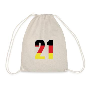 Maillot 21 Numéro Allemagne - Sac de sport léger - nature - Devant