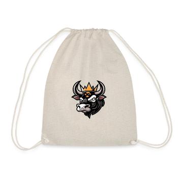 Bulle Kopf Stier Krone - Turnbeutel - Natur - Vorne