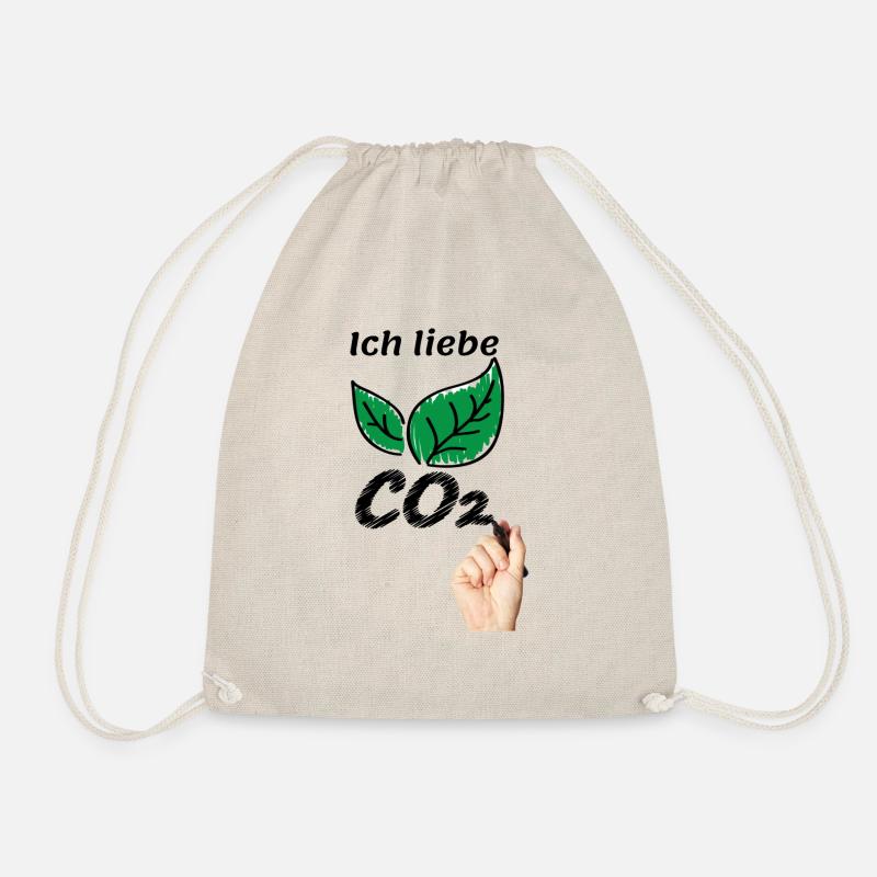 Ich liebe CO2 - Turnbeutel - Natur