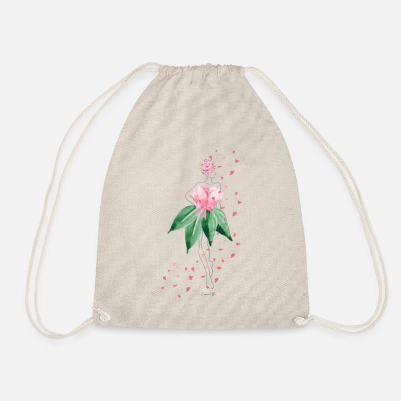 Blumenfrau4 - Turnbeutel - Natur