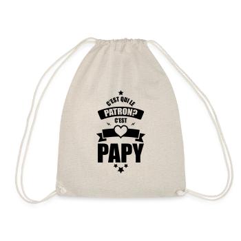 c'est qui le patron c'est papy - Sac de sport léger - nature - Devant