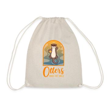 Otters Make Me Smile Music Notes Musician Clef - Sac de sport léger - nature - Devant