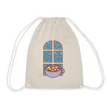 Chocolat chaud d'hiver, journées d'hiver - Sac de sport léger - nature - Devant