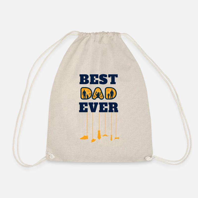 best dad ever - Drawstring Bag - nature