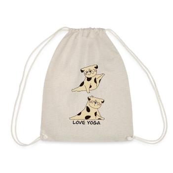 Zen Pug – Dog Yoga - Turnbeutel - Natur - Vorne