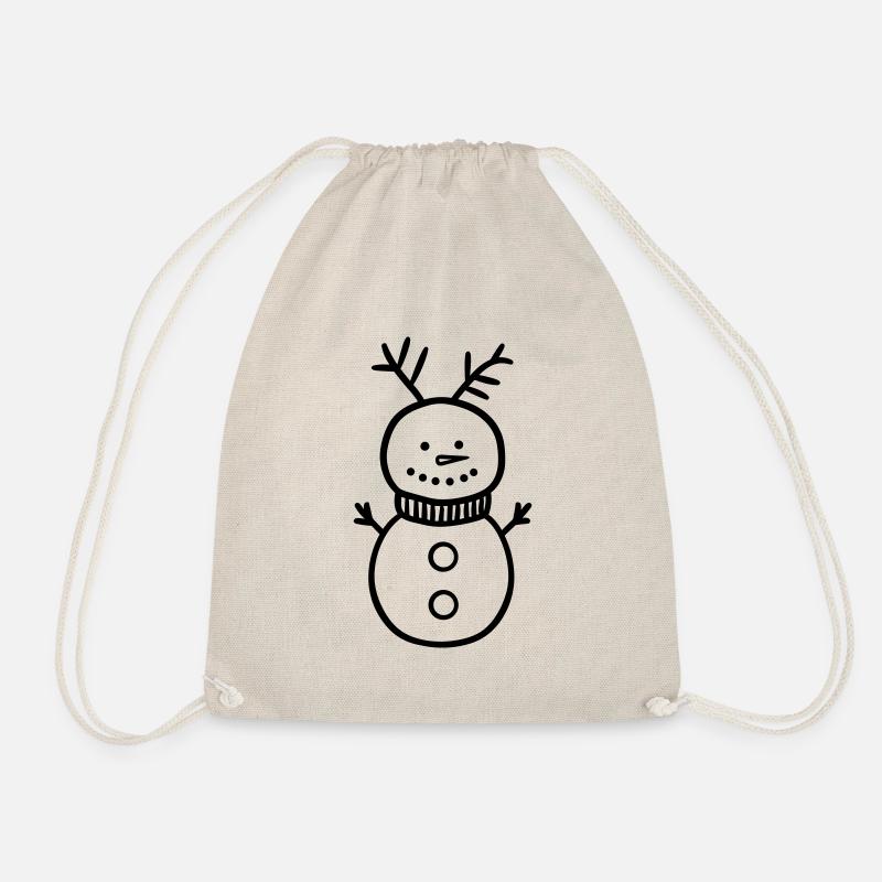 Schneemann - Turnbeutel - Natur