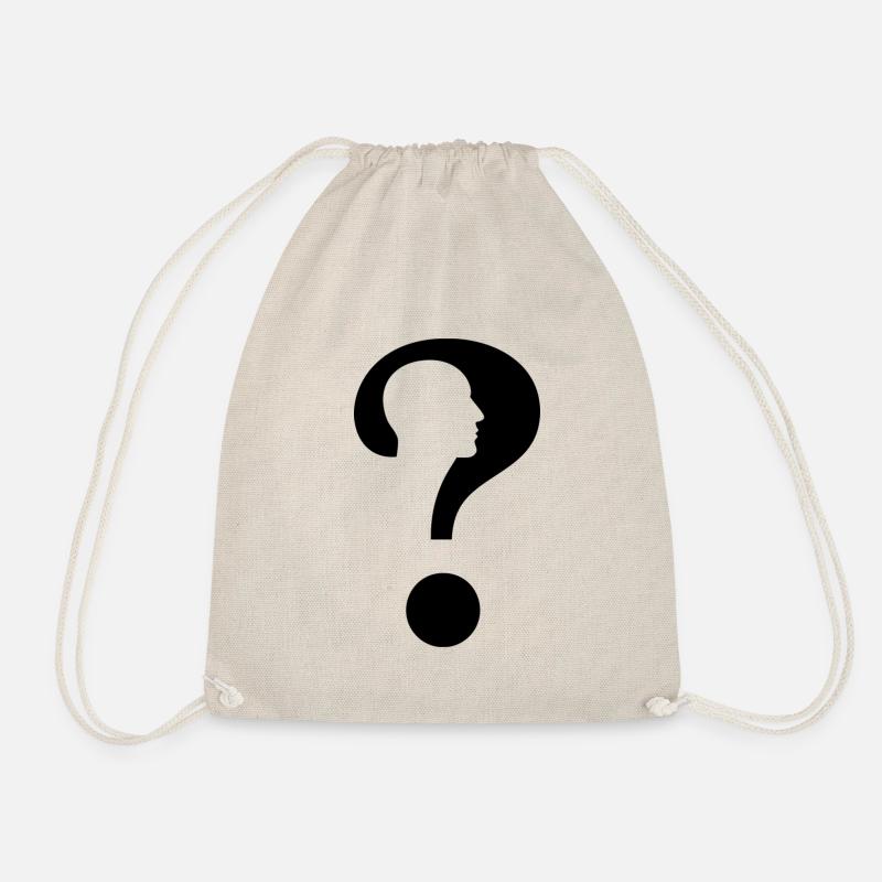 Question mark | Optical illusion - Drawstring Bag - nature