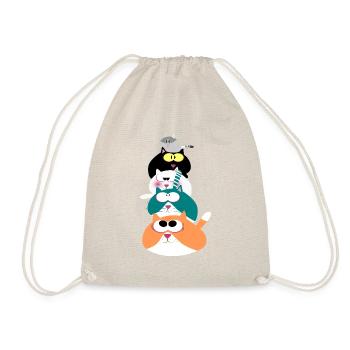 Cats - Drawstring Bag - nature - Front