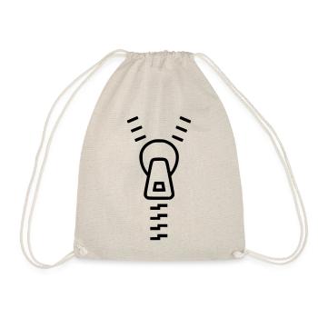 zipper - Drawstring Bag - nature - Front