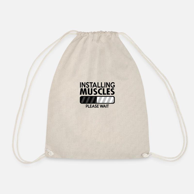 installing muscles - Drawstring Bag - nature