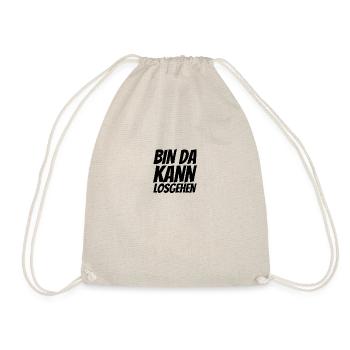Bin da - kann losgehen - Turnbeutel - Natur - Vorne