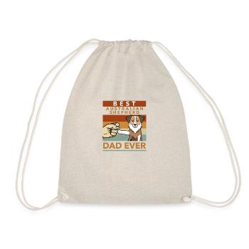 Australian shepherd Herrchen Geschenk Vatertag - Turnbeutel - Natur - Vorne
