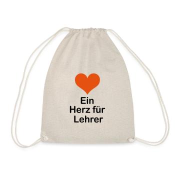 Ein Herz für Lehrer - Turnbeutel - Natur - Vorne