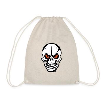 death head eye grinding 106 - Drawstring Bag - nature - Front