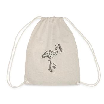 Flamingo Geometric - Drawstring Bag - nature - Front