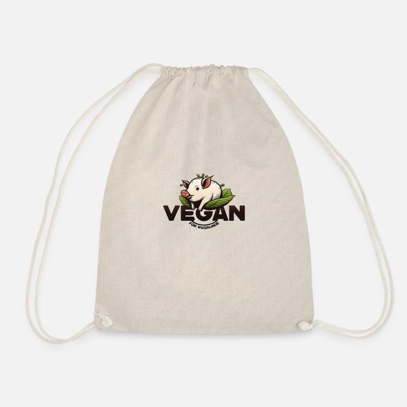 Vegan for Rosalind Logo - Drawstring Bag - nature
