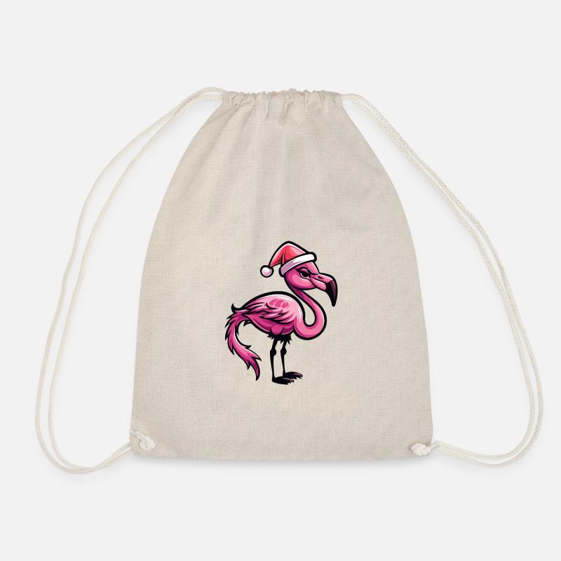 Flamingo Weihnachten - Turnbeutel - Natur