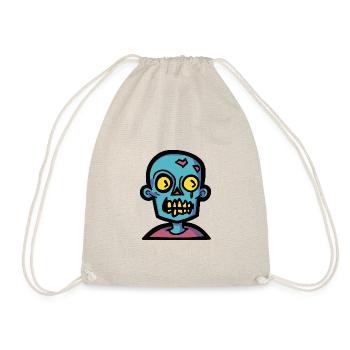Zombie Halloween Comic Gruselig - Turnbeutel - Natur - Vorne