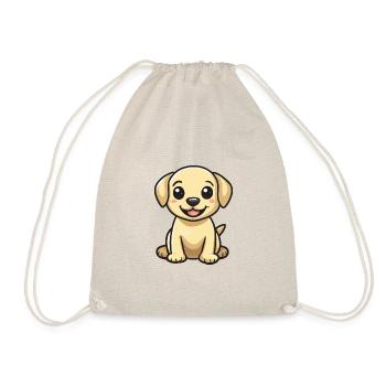Labrador Hund Comic Baby - Turnbeutel - Natur - Vorne