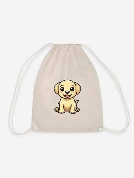 Labrador Hund Comic Baby - Turnbeutel - Natur