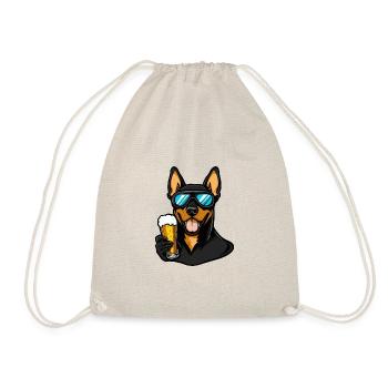 Doberman Chien Ski Bière - Sac de sport léger - nature - Devant