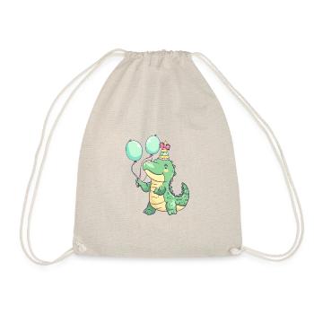 Alligator Birthday Baby - Drawstring Bag - nature - Front