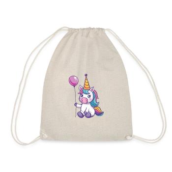 Unicorn Birthday Cute - Drawstring Bag - nature - Front