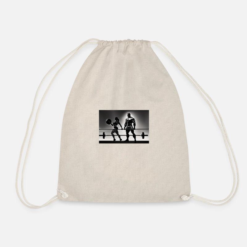 Couple Weightlifting - Turnbeutel - Natur