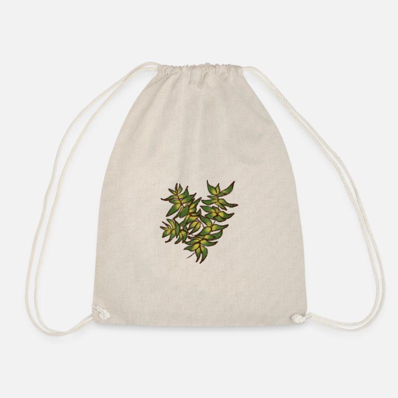 Leafy Plant 2 - Drawstring Bag - nature