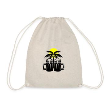 Beer Beach Palm Trees Island - Drawstring Bag - nature - Front