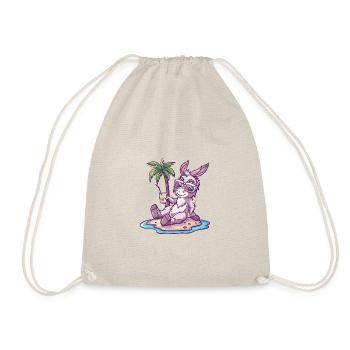 Donkey Summer Beach Comic - Drawstring Bag - nature - Front