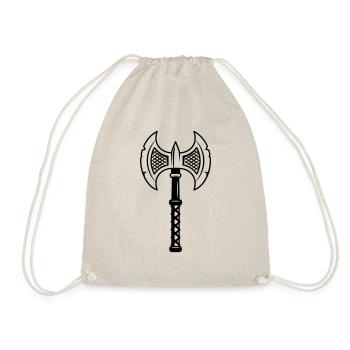 viking axe - Drawstring Bag - nature - Front