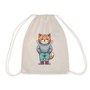 Drôle Chat Réfrigéré Amour Chats - Sac de sport léger - nature - Devant