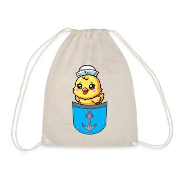Sailor Maritime Chick Seafaring Sailor Child - Drawstring Bag - nature - Front