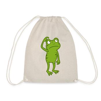 Frosch verwirrt  - Turnbeutel - Natur - Vorne
