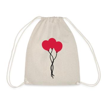 Red balloons / red balloons / ballons rouge - Drawstring Bag - nature - Front
