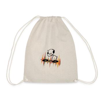 Stick figure DJ - Musicwaves - Drawstring Bag - nature - Front