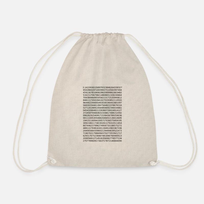 Circle number: Pi (π) - black - Drawstring Bag - nature