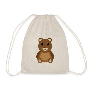 Teddybär Teddy Kuscheltier - Turnbeutel - Natur - Vorne