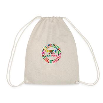 Pride is for Everyone - Drawstring Bag - nature - Front