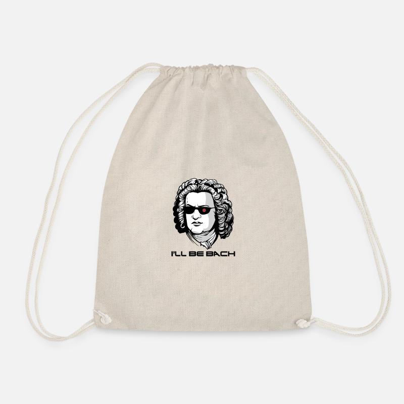 I'll be bach funny Sebastian Bach with glasses - Drawstring Bag - nature