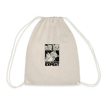 Cat quote from social distancing experts - Drawstring Bag - nature - Front