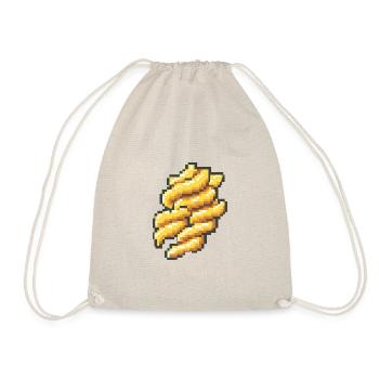 Nudeln Pasta Pixel Gamer - Turnbeutel - Natur - Vorne